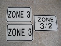 Prison Fence Zone Aluminum Signs  18x12 inches