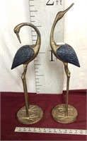 Pair Of Cast Aluminum Storks