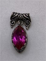 NICE GEMSTONE W/ SCROLL ACCENT PENDANT