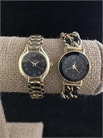 2 Vintage Jacques Couture Goldtone Ladies Watches