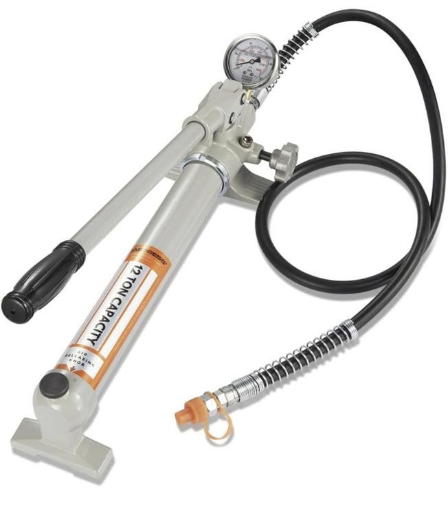 12-TON HYDRAULIC HAND PUMP WITH GAUGE - PAIRS
