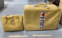 American Tourister Escort yellow suitcase w/