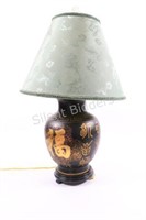 Black & Gold Ceramic Painted Table Lamp