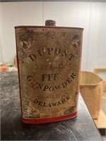 ANTIQUE DUPONT FFF GUNPOWDER TIN