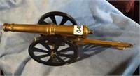 Brass Miniature Cannon Replica, 12"