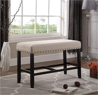 Fabric Counter Height Dining Bench