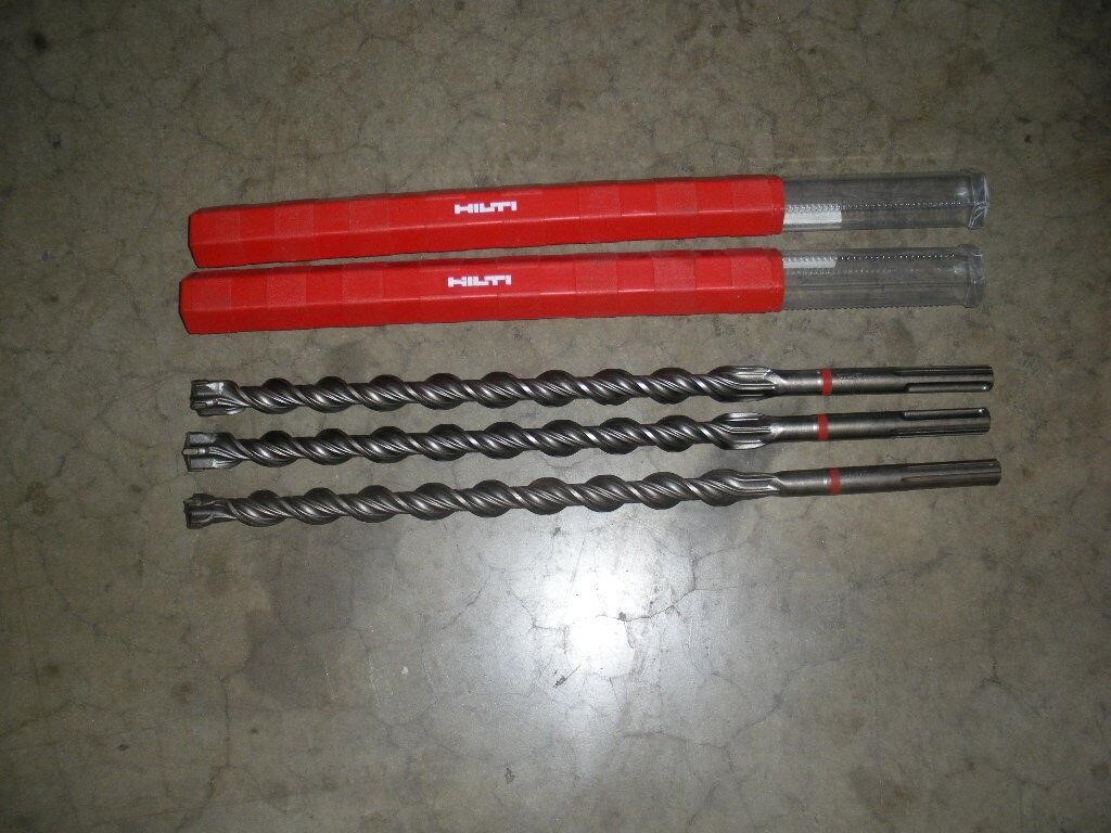 (3) NEW Hilti 1 inch Concrete Drill Bits w/3/4