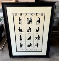 Shaker Framed Art "Hands to Work"