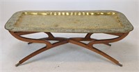 MCM Brass Tray on Spider Base Coffee Table