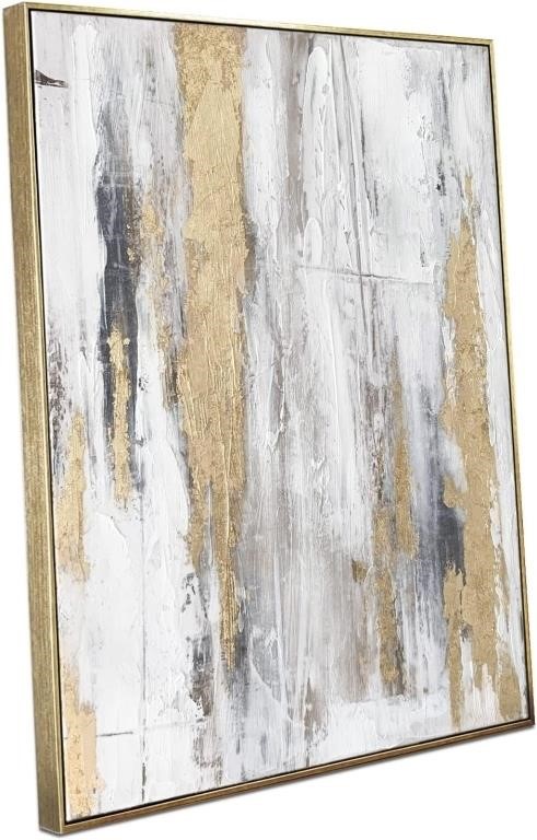 Zessonic Abstract Gold/Gray Art  23.6x31.5