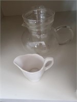 Glass pitcher, mug