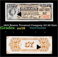 1925 Boston Terminal Company $17.50 Note Grades Ch