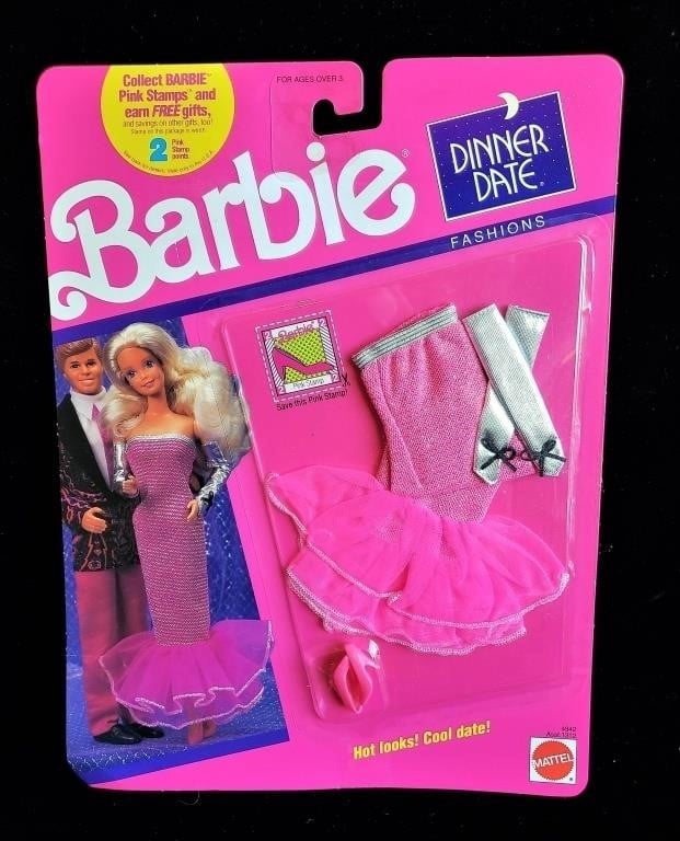 bereik Onrustig uitbreiden Mattel 1990 Barbie Dinner Date Fashions - Pink | United Country Lewis  Auction & Estate Services