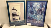 Two framed art posters titled WINDOW LIGHT &