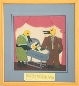 Rachel McClenahan Duck Family Felt Art, 1939