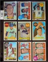 (9) 1969 Topps BB Cards w/ Rookie Cards