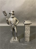 1984 Michael Ricker Pewter Chimney Sweep, Chimney