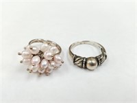 2PC STERLING SILVER RINGS