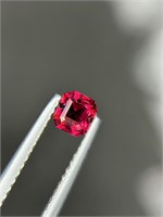 0.60  carats Emerald Cut Natural Red Garnet