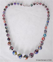 Venetian Murano Glass Graduated Bead Necklace