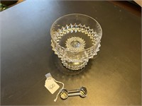 Indiana Glass Pedestal Candy Dish and Dumbell