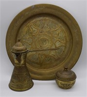 Middle Eastern Brass Service Ware