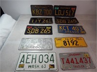 Old License Plates California Oregon Washington