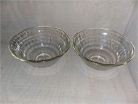 Two Glass Serving Bowls