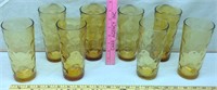 D3) VERY NICE VINTAGE TALL GLASSES, GOLD WITH A