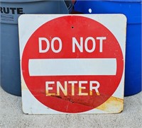 Vtg. METAL DO NOT ENTER STEET SIGN / NO SHIPPING