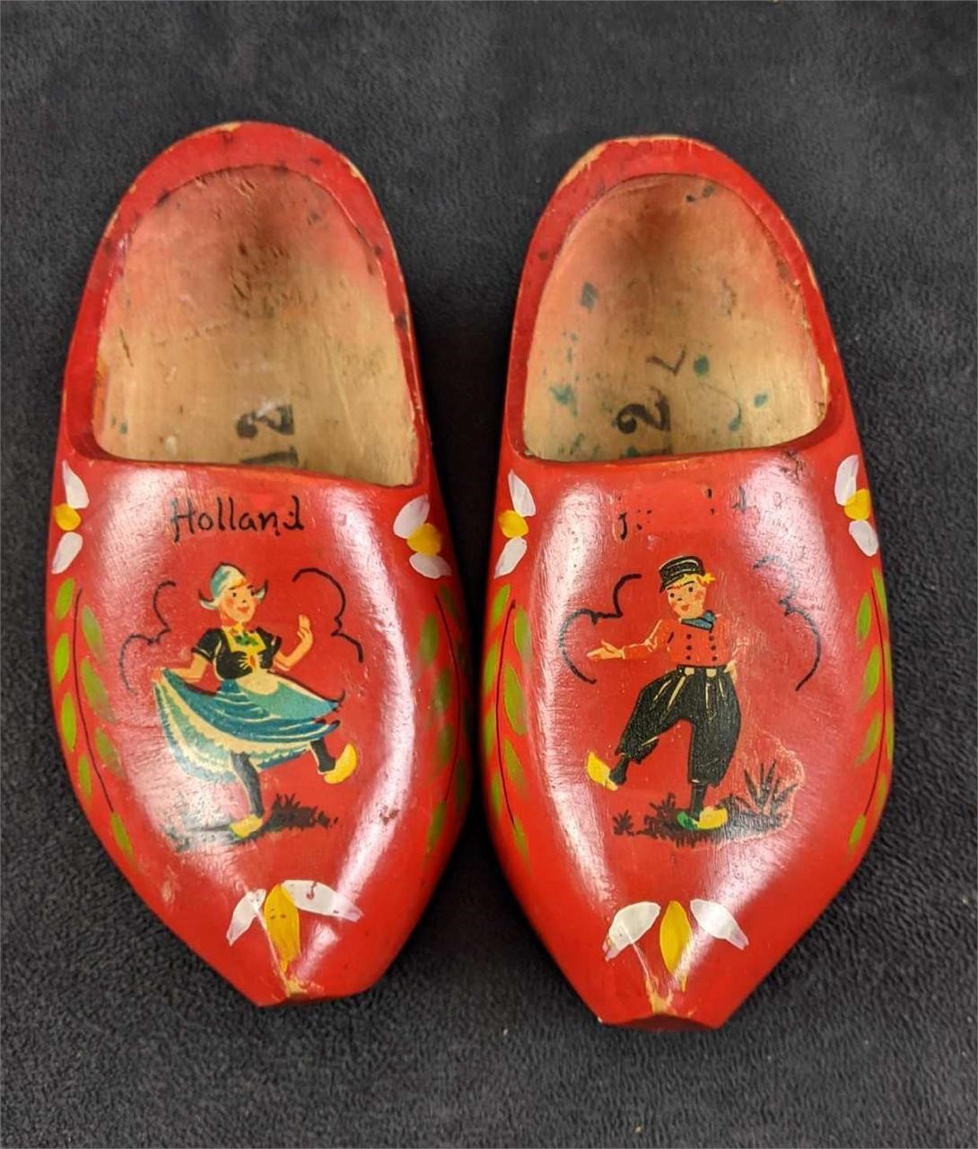 Wooden Danish Red Clogs Holland