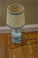 Porcelain Teal & dot table lamp