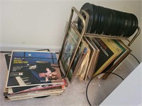 Lot of records and 45s.