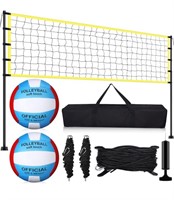 Volleyball Net Sets Adjustable Height Poles, 2