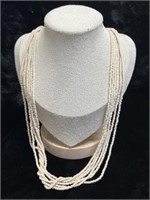 Vintage glass bead necklace - vintage