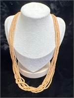 Elegant layered bead necklace; vintage