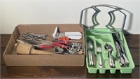Miscellaneous silverware and kitchen utensils