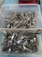 2 Tubs Of Cutlery - Mostly Salad Forks