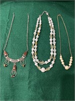Three fashion necklaces