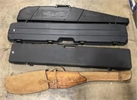 Plastic, Leather Rifle Gun Cases.