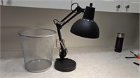 Desk Lamp & Wesh Waste Bin