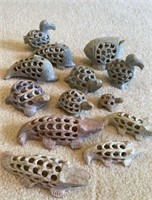 Carved Soapstone Sea Animals