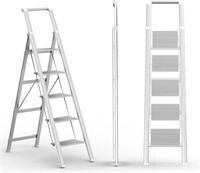 5 Step Ladder  Folding Step Stool  Aluminum
