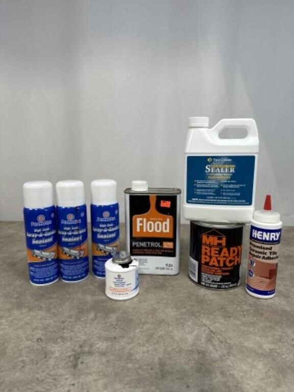 Assortment of Sealers and  Patch Compound