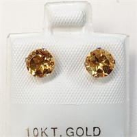 $300 10K  Citrine(1.2ct) Earrings