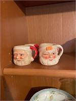 Vintage Santa Mugs