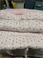 Like new pink and silver sleeping bag