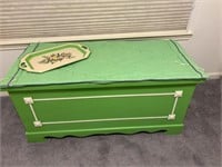 Gorgeous Painted Cedar Chest With Tray