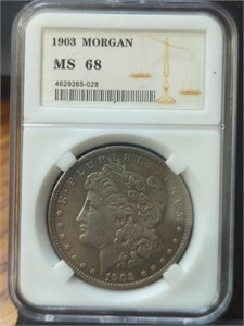 Slabbed 1903 O Morgan dollar token