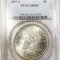 1887-S Morgan Silver Dollar PCGS - MS63